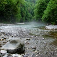 Река Агва впадает в реку Сочи