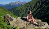 Татьяна в горах