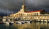 Commercial seaport of Sochi