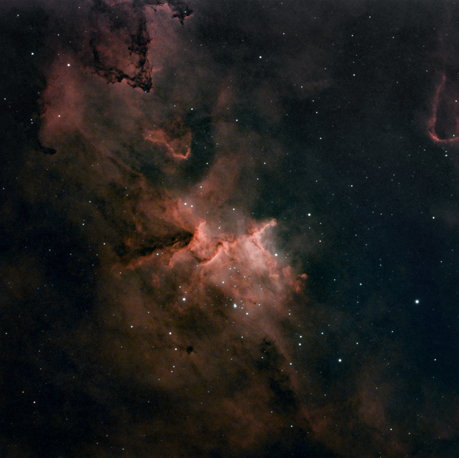 Туманность «Сердце» (IC 1805) - центральная часть