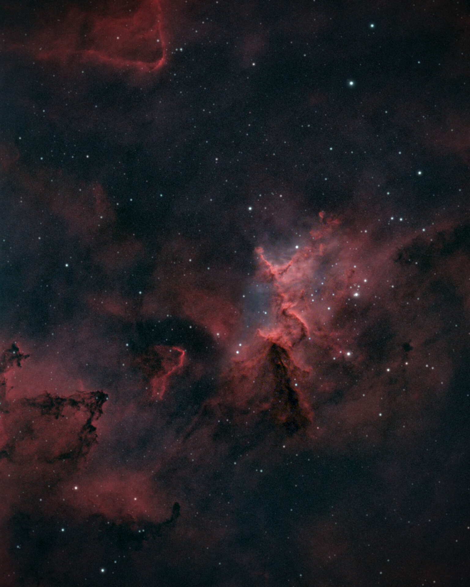 Туманность «Сердце» (IC 1805) - центральная часть